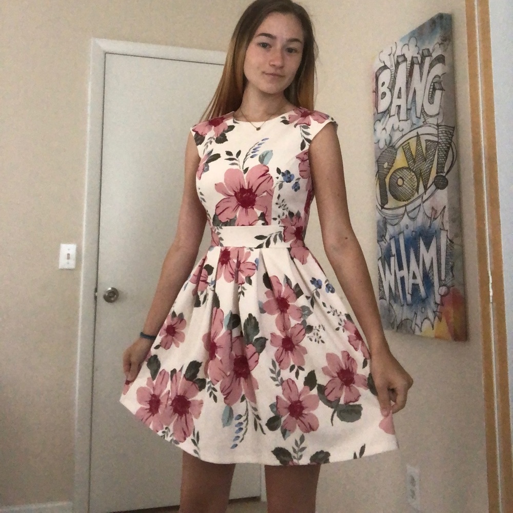 Floral short formal dress